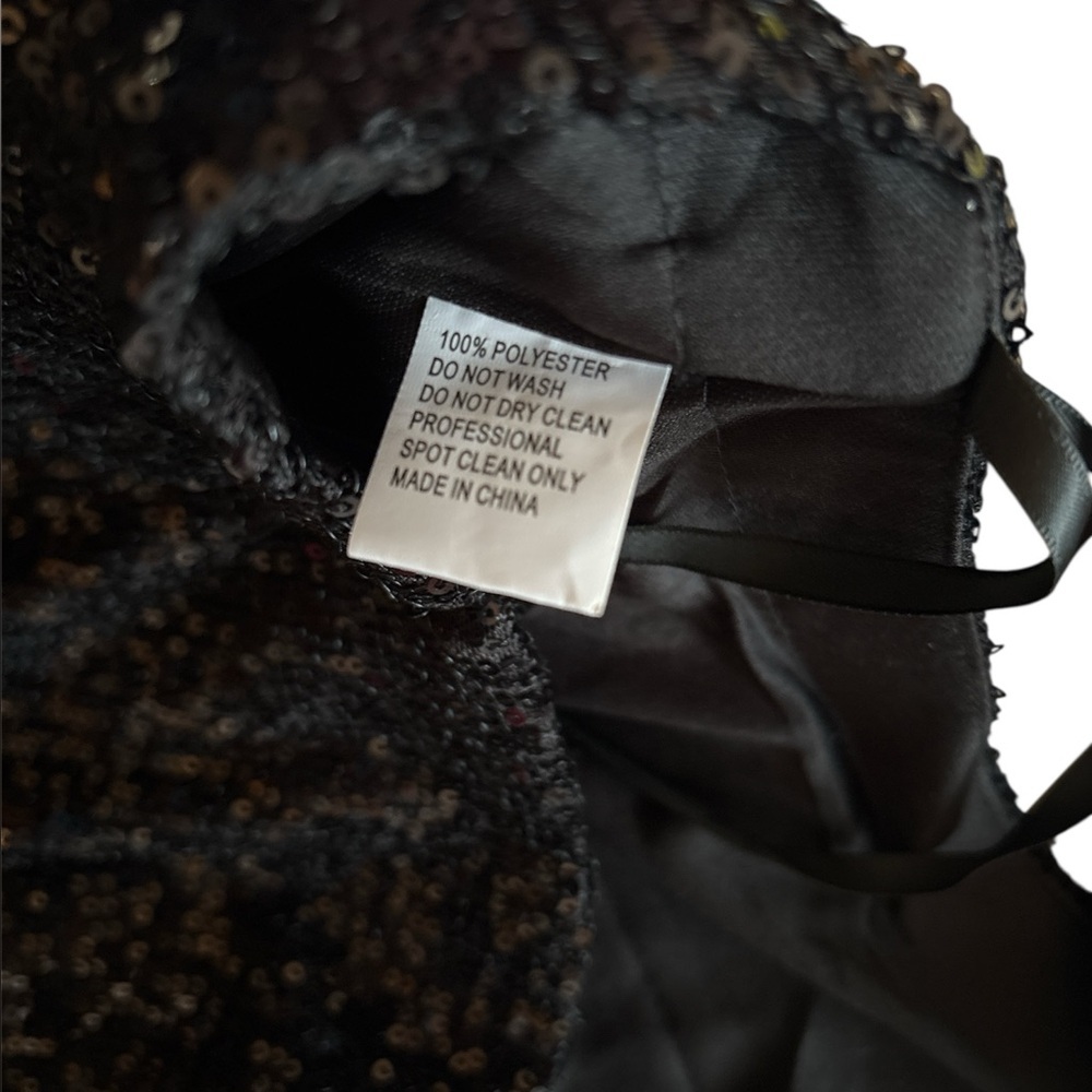 Mac Duggal Cutout Waist Sequin Sleeveless Open Back Long Dress Black Size 2 NWT - Picture 11 of 15